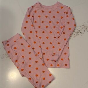 GAP Pink Pumpkin Print Pajama Set